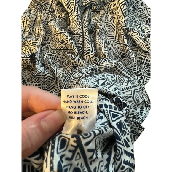 Kenny Flowers Hawaiian Shirt Rayon Limited Edition Palm Batik Blue Men's XL 2019 - Picture 12 of 12